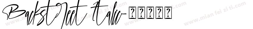 Backstreet Italic字体转换